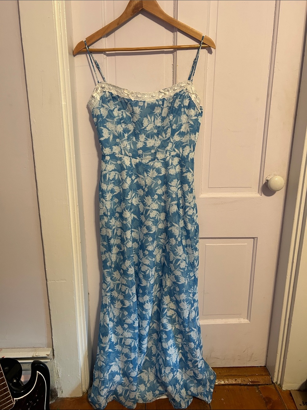 Saints & Secrets Blue Floral Maxi Dress